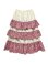 画像1: MOMA【furifuri Tiered skirt】Ivory × ギンガムred (1)
