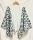 画像4: SALE30%off ¥17600→¥12320 MOMA・ Starry sky poncho Tee(white Tee × チェックgreen)