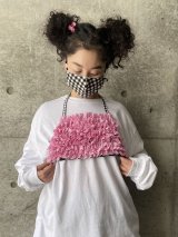 画像: MOMA・furifuri bra apron(ギンガムpink/black)