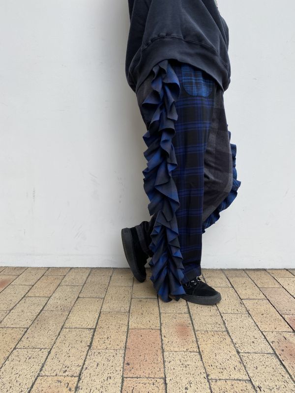 画像: MOMA【furifuri easy pants】チェックochre