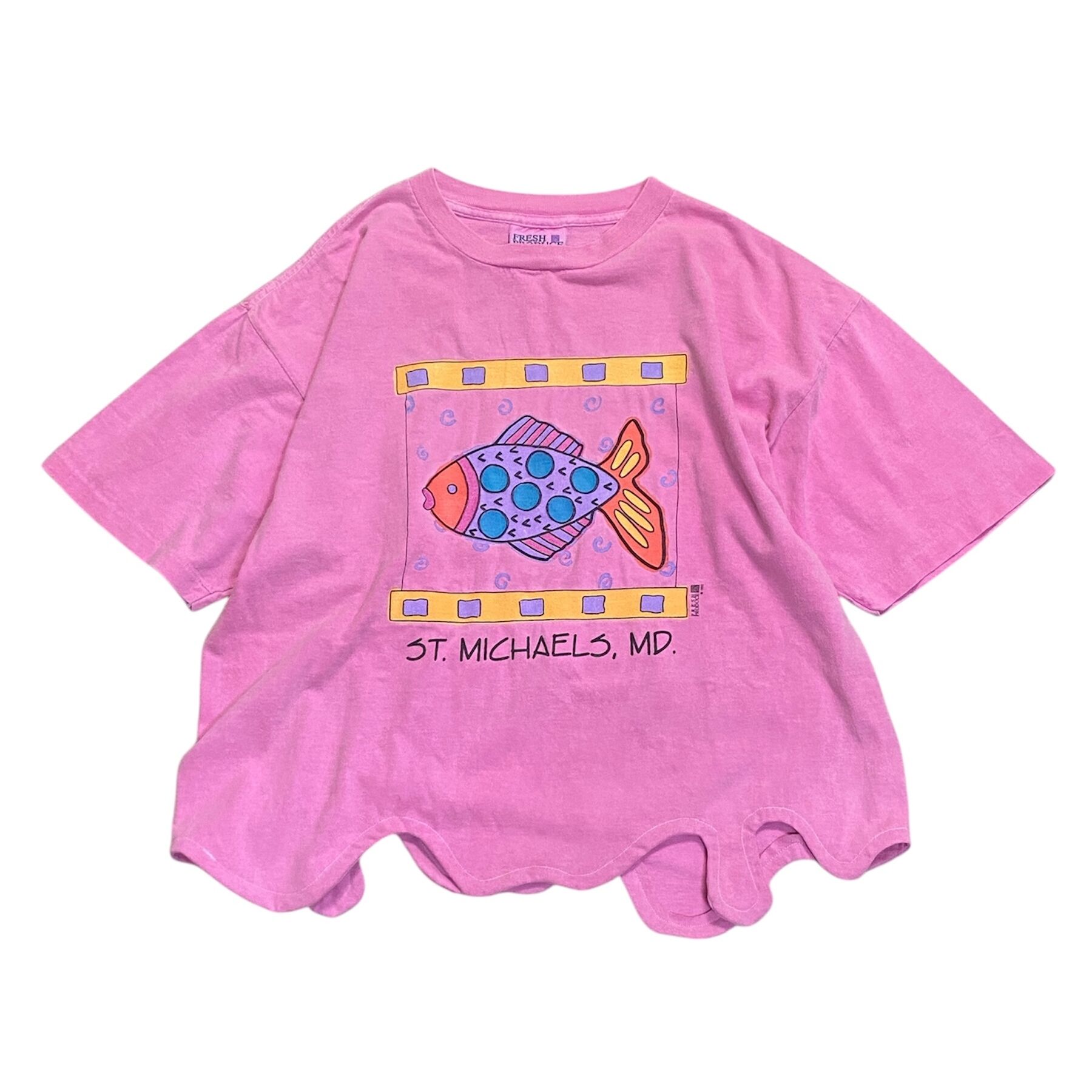 画像1: MOMAリメイクmelTee(お魚pink)